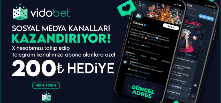 Vidobet’ten Sosyal Medya Bonusu Vidobet’ten Sosyal Medya Bonusu